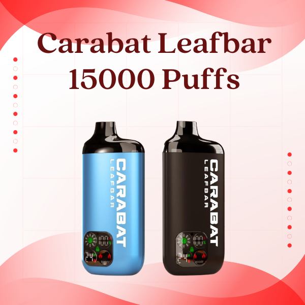 Carabat Leafbar 15000 Puffs Disposable Vape with RGB Screen and Dual Mesh Coil